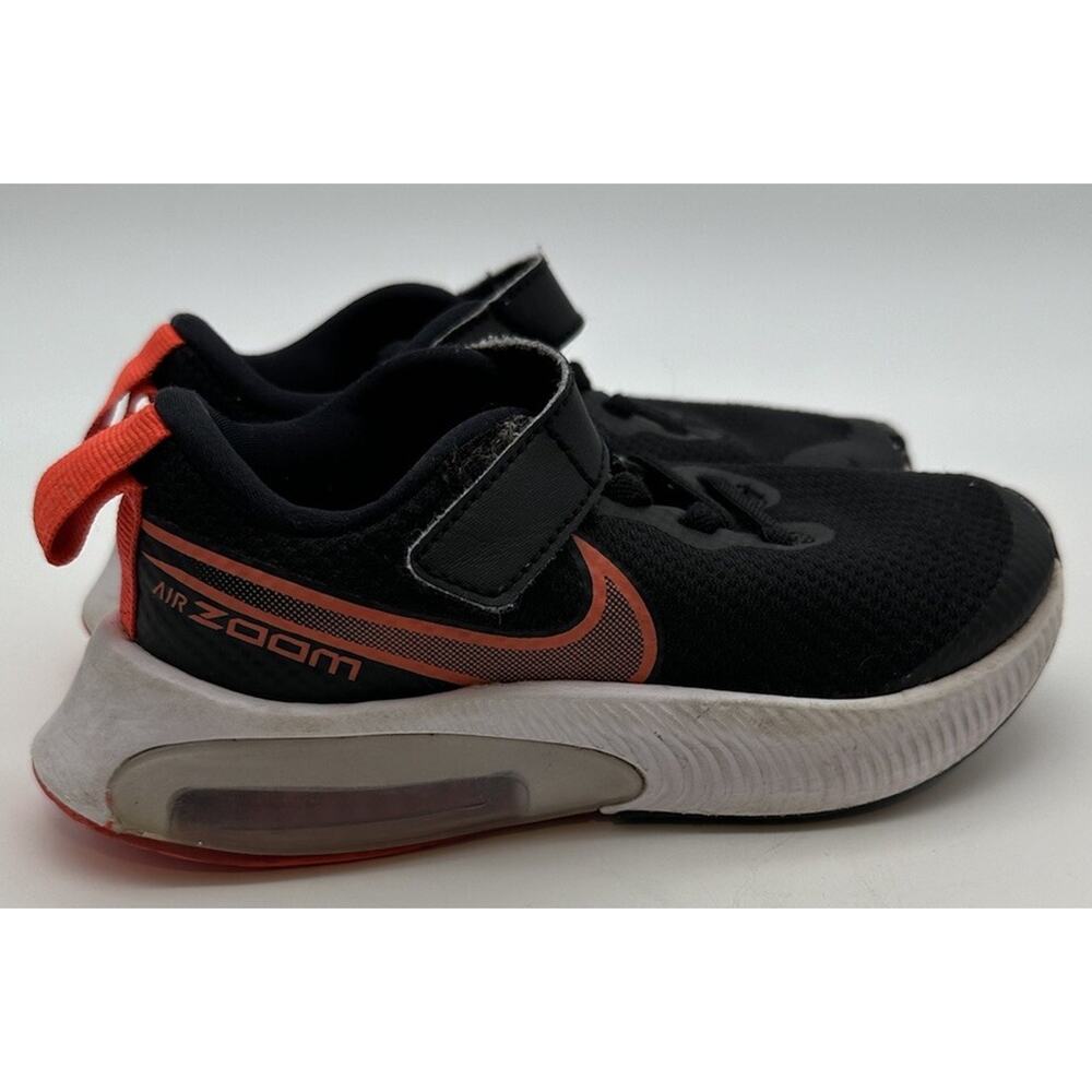 Nike Air Zoom Arcadia Black Orange Strap Running Shoes Kids Size 11.5C CK0714